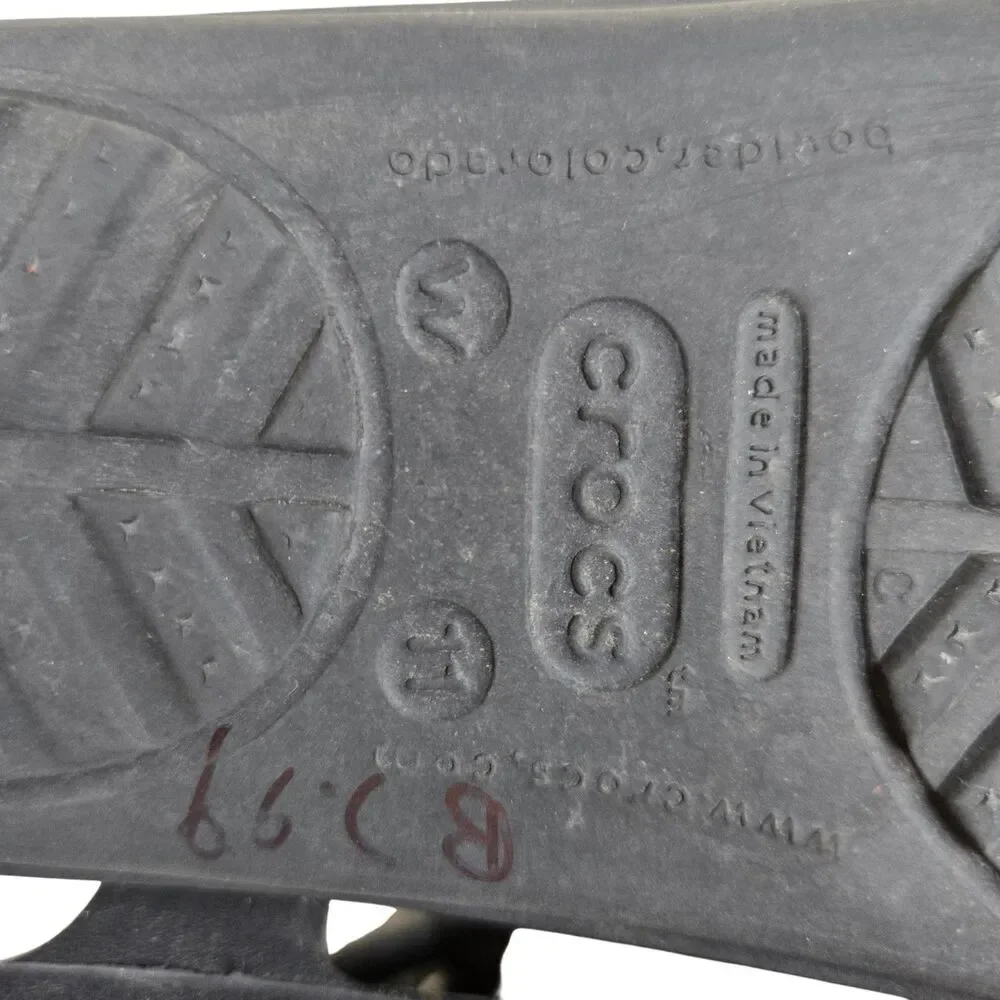 Crocs Sanrah Circle Slides Sandals Sz 11 Dark Gray Comfort ResortWear